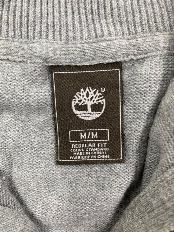 VINTAGE TIMBERLAND ΠΛΕΚΤΗ ΜΠΛΟΥΖΑ ΜΕ ΦΕΡΜΟΥΑΡ (1/4 ZIP) ΓΚΡΙ ΑΝΔΡΙΚΗ M