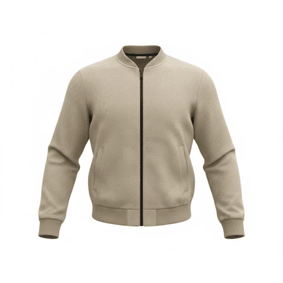 VINTAGE TOM TAILOR ZIP UP CARDIGAN BEIGE MEN'S XL