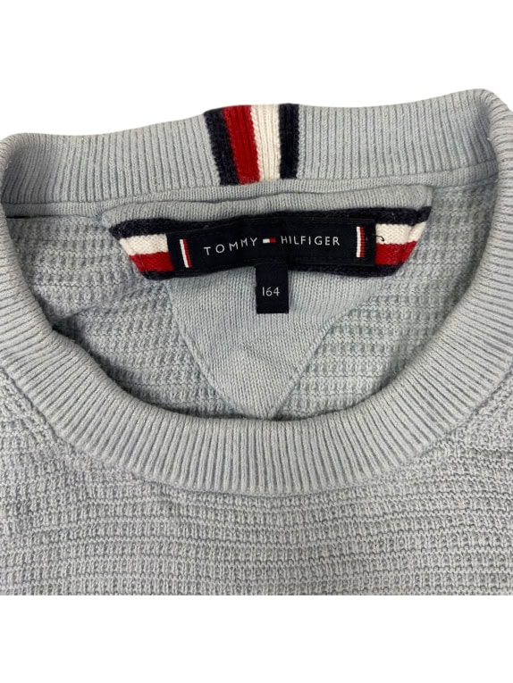 VINTAGE TOMMY HILFIGER ΓΑΛΑΖΙΑ ΠΛΕΚΤΗ ΜΠΛΟΥΖΑ XS/S