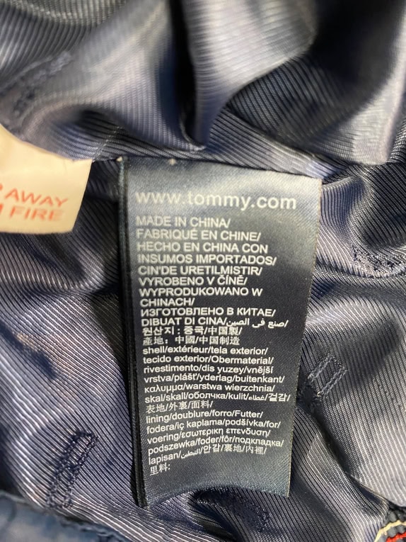 Giacca puffer trapuntata vintage Tommy Hilfiger blu scuro da donna S