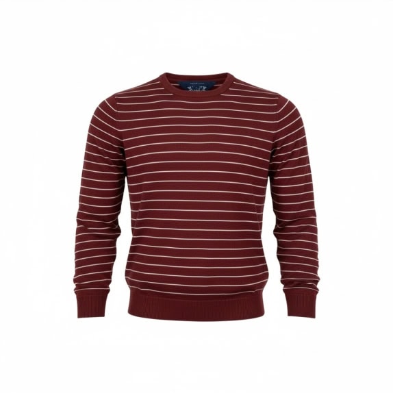 VINTAGE TOMMY HILFIGER ΠΛΕΚΤΗ ΜΠΛΟΥΖΑ COTTON CASHMERE ΡΙΓΕ ΜΠΟΡΝΤΟ M