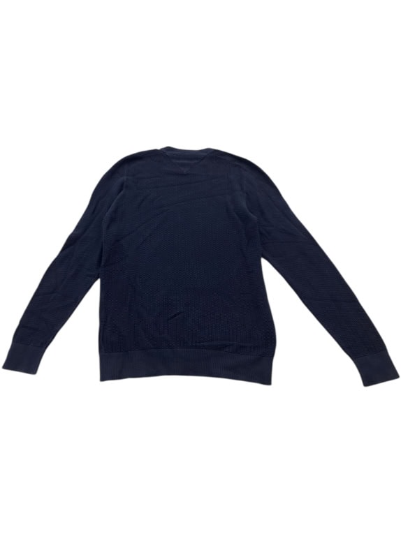 VINTAGE TOMMY HILFIGER ΠΛΕΚΤΗ ΜΠΛΟΥΖΑ ΜΕ ΑΝΑΓΛΥΦΗ ΥΦΗ ΜΠΛΕ ΣΚΟΥΡΟ ΑΝΔΡΙΚΗ S