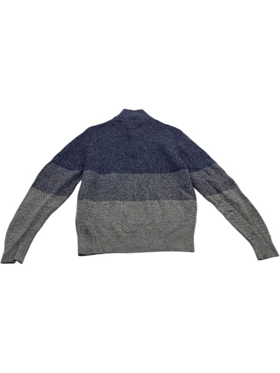 VINTAGE TOMMY HILFIGER MAGLIONE LAVORATO A MAGLIA CON BOTTONI BLU GRIGIO DA UOMO L