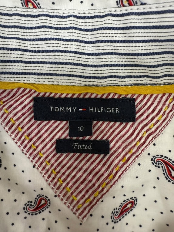 VINTAGE Tommy Hilfiger Πουκάμισο Paisley Fitted S