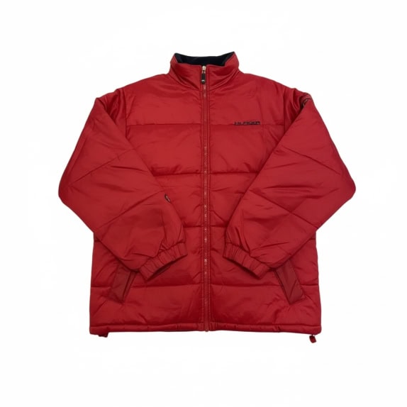 VINTAGE TOMMY HILFIGER PUFFER ΜΠΟΥΦΑΝ ΜΕ ΚΕΝΤΗΜΕΝΟ ΛΟΓΟΤΥΠΟ ΚΟΚΚΙΝΟ ΑΝΔΡΙΚΟ M