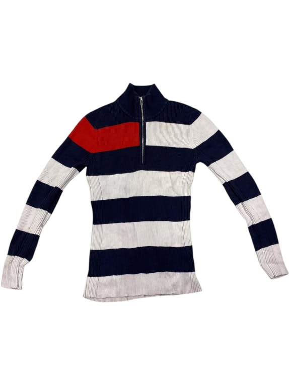 VINTAGE TOMMY HILFIGER ΡΙΓΕ ΠΛΕΚΤΗ ΜΠΛΟΥΖΑ ΜΕ ΦΕΡΜΟΥΑΡ M