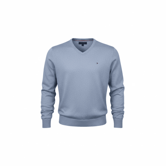 VINTAGE TOMMY HILFIGER ΣΙΕΛ ΠΛΕΚΤΗ ΜΠΛΟΥΖΑ L