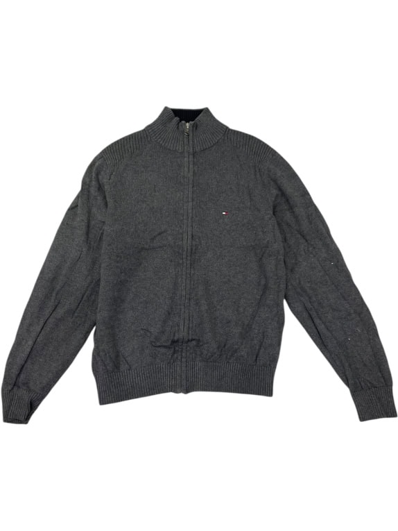 VINTAGE TOMMY HILFIGER ΖΑΚΕΤΑ ΜΕ ΦΕΡΜΟΥΑΡ ΓΚΡΙ XS