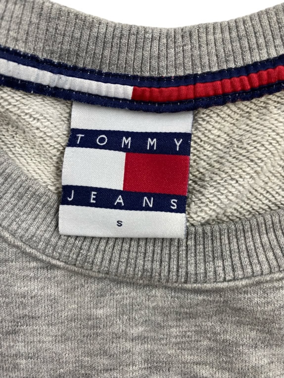 VINTAGE TOMMY JEANS ΦΟΥΤΕΡ ΜΕ ΜΕΓΑΛΟ ΛΟΓΟΤΥΠΟ ΓΚΡΙ ΑΝΔΡΙΚΟ S