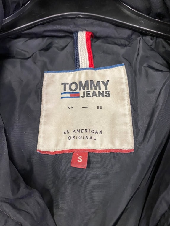 VINTAGE TOMMY JEANS ΜΑΥΡΟ ΜΠΟΥΦΑΝ PARKA S