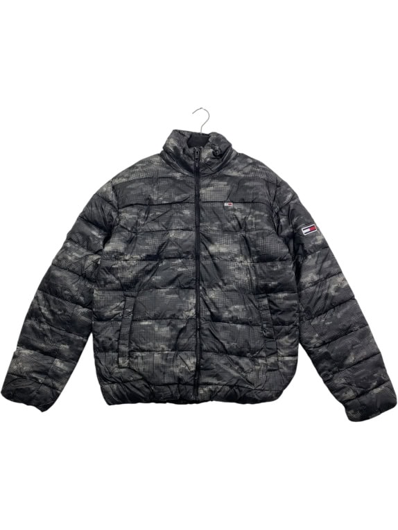 VINTAGE TOMMY JEANS ΜΠΟΥΦΑΝ PUFFER ME ΨΗΦΙΑΚΟ ΠΑΡΑΛΛΑΓΗΣ ΣΧΕΔΙΟ ΛΟΓΟΤΥΠΟ ΓΚΡΙ ΑΝΔΡΙΚΟ L