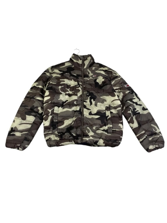 VINTAGE TOMMY JEANS CAMO PUFFER JACKET BROWN MEN'S S