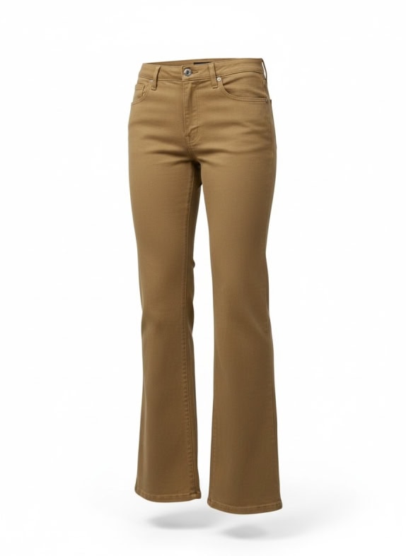 JEANS VINTAGE TRUSSARDI PANTALONI A ZAMPA SENAPE DA DONNA XS