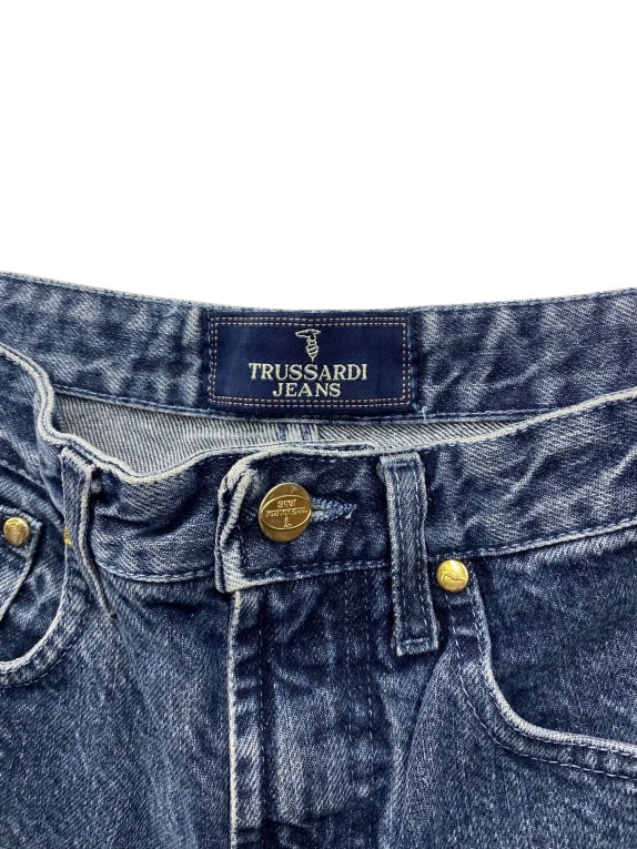 VINTAGE TRUSSARDI JEANS ΠΑΝΤΕΛΟΝΙ ΤΖΙΝ ΜΠΛΕ ΓΥΝΑΙΚΕΙΟ XXS