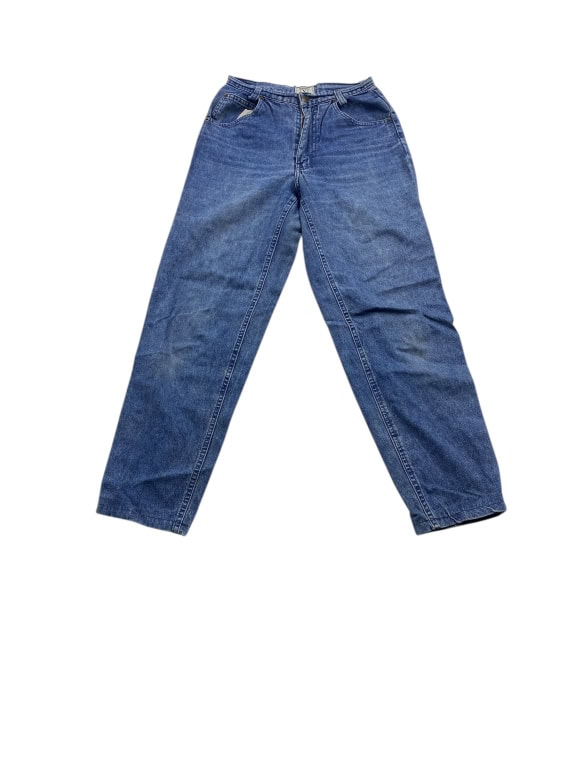 VINTAGE VALENTINO JEANS HIGH WAISTED DENIM TROUSERS BLUE WOMEN XS