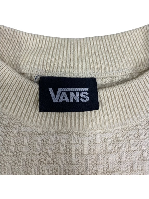 VINTAGE VANS ΠΛΕΚΤΗ ΜΠΛΟΥΖΑ ΜΕ ΑΝΑΓΛΥΦΗ ΥΦΑΝΣΗ ΕΚΡΟΥ ΑΝΔΡΙΚΗ XL