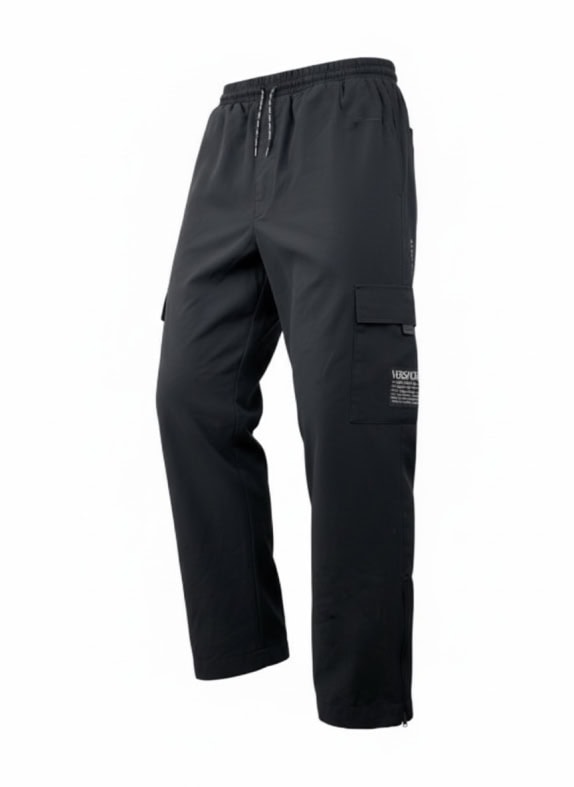 VINTAGE VERSACE JEANS COUTURE CARGO TRACK PANTS BLACK MEN L