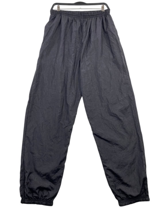 VINTAGE VIZ NYLON WIND BREAKER TRACK PANTS GREY MEN'S L