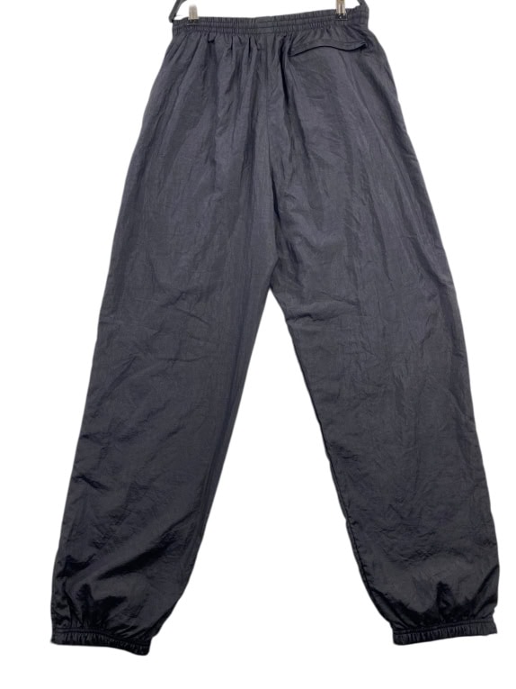 VINTAGE VIZ NYLON WIND BREAKER TRACK PANTS GREY MEN'S L