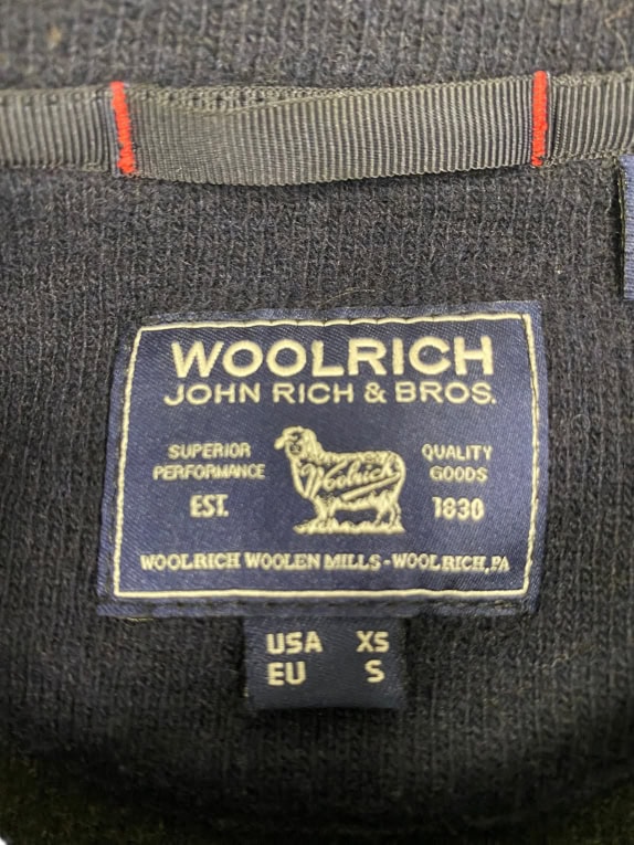 VINTAGE WOOLRICH SWEATSHIRT ELBOW PATCHES BLUE MEN'S S