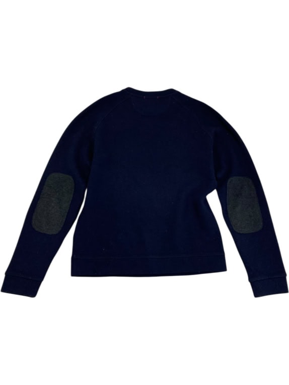 VINTAGE WOOLRICH SWEATSHIRT ELBOW PATCHES BLUE MEN'S S