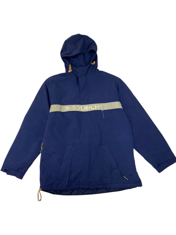 VINTAGE WOOLRICH BLUE ANORAK JACKET M