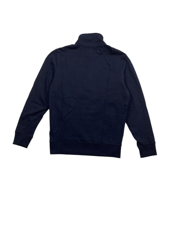 VINTAGE WRANGLER felpa con mezza zip blu scuro da uomo M