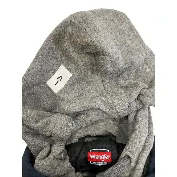 VINTAGE WRANGLER WORKWEAR ΜΠΑΡΚΑΣ ΜΕ ΕΝΣΩΜΑΤΩΜΕΝΗ ΚΟΥΚΟΥΛΑ ΜΠΛΕ ΣΚΟΥΡΟ ΑΝΔΡΙΚΟ M