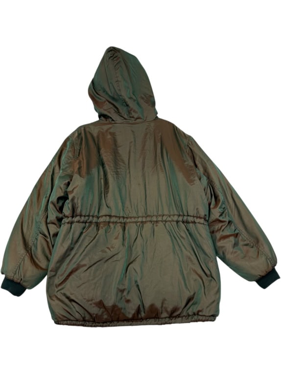 VINTAGE HOODED PARKA JACKET IRIDESCENT GREEN