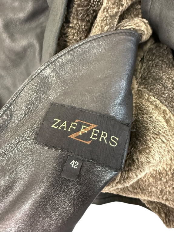 VINTAGE ZAFFERS ΓΥΝΑΙΚΕΙΟ ΔΕΡΜΑΤΙΝΟ ΠΑΛΤΟ ΜΕ ΓΟΥΝΑ S/M