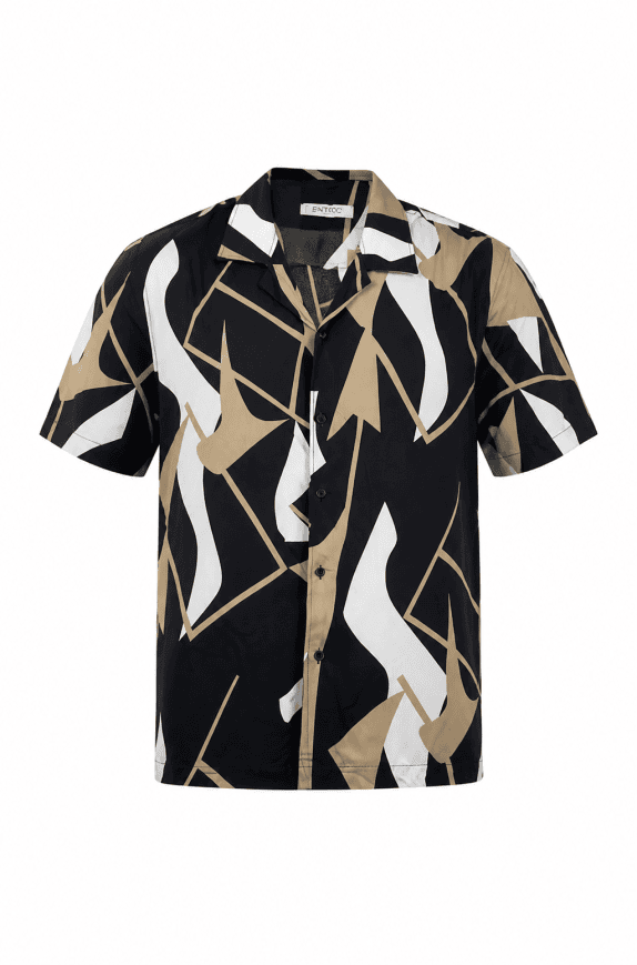 VITTORIO SHIRT ABSTRACT BLACK UNISEX PRE OWNED M