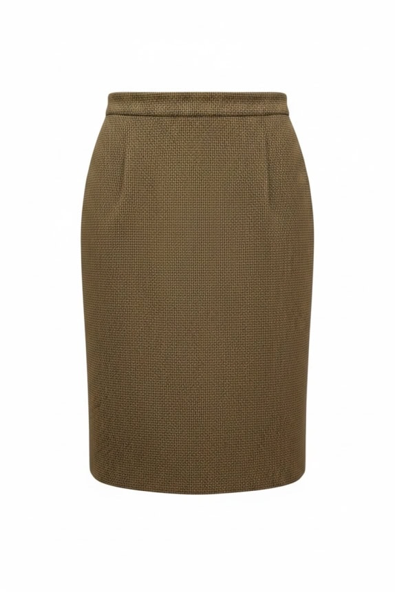 WEEKEND BY MAX MARA SKIRT 90s CHECK PATTERN BROWN WOMEN'S M