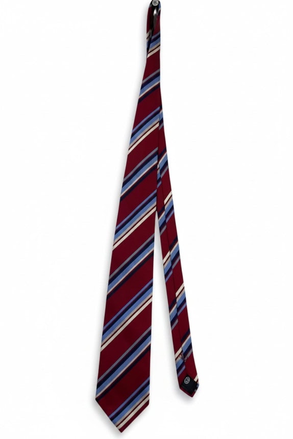 WESTBURY NECKTIE CLASSIC STRIPED BURGUNDY MENS PRE OWNED