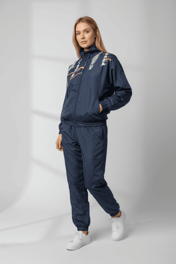 Winch Φόρμα Σετ Vintage Pattern Logo Μπλε Γυναικείο L