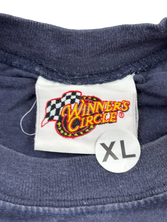 WINNERS CIRCLE T SHIRT SMANICATA RACING GRAPHIC BLU NAVY UOMO PRE OWNED XL