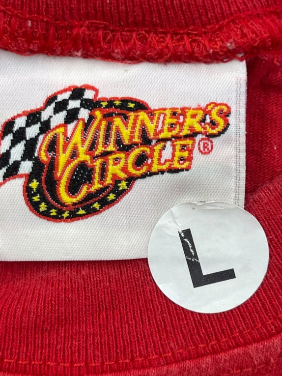 WINNERS CIRCLE G GRAPHIC TEE RACING RED MENS PRE OWNED L