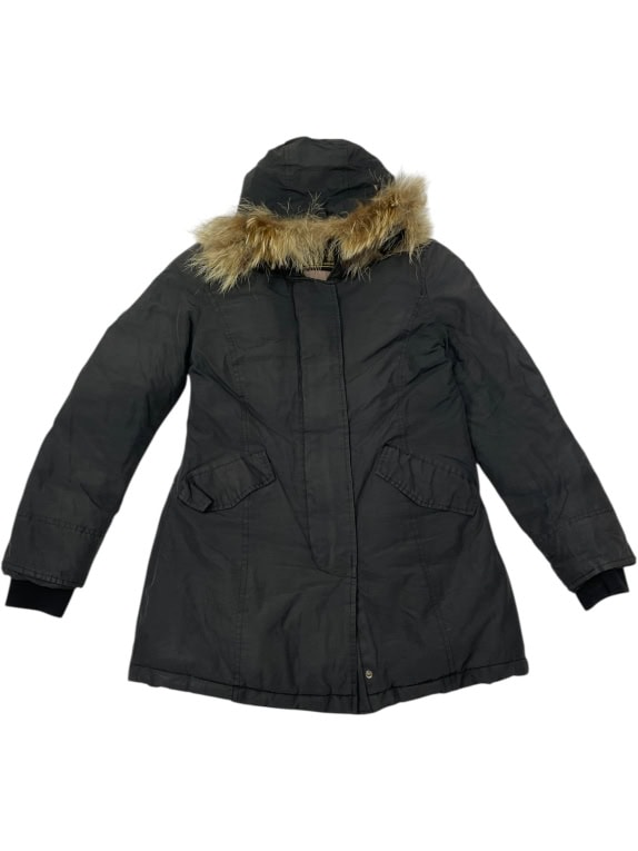 WOOLRICH ARCTIC PARKA NERO CON CAPPUCCIO E PELLICCIA