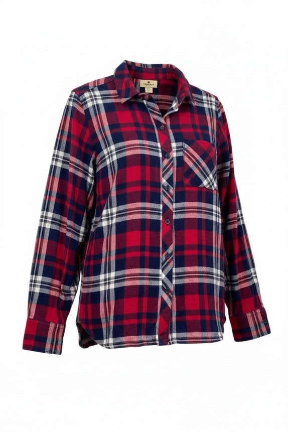 WOOLRICH ΚΑΡΟ ΠΟΥΚΑΜΙΣΟ CLASSIC ΚΟΚΚΙΝΟ NAVY ΓΥΝΑΙΚΕΙΟ PRE OWNED M