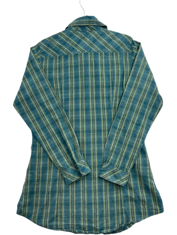 WOOLRICH PLAID SHIRT CLASSIC BLUE WOMENS PRE OWNED M