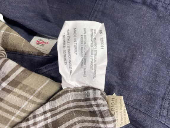 WOOLRICH John Rich & Bros. Long Sleeve Casual Shirt Blue Men’s XL