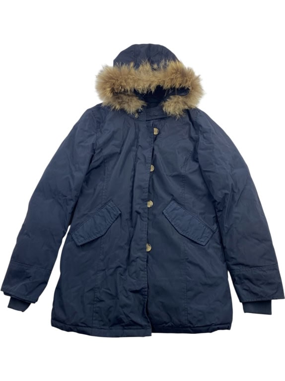 WOOLRICH Μπουφάν Parka Vintage Γούνα Μπλε Γυναικείο S