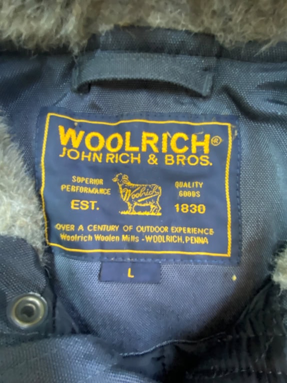 WOOLRICH Parka Jacket Logo Nero UNISEX L