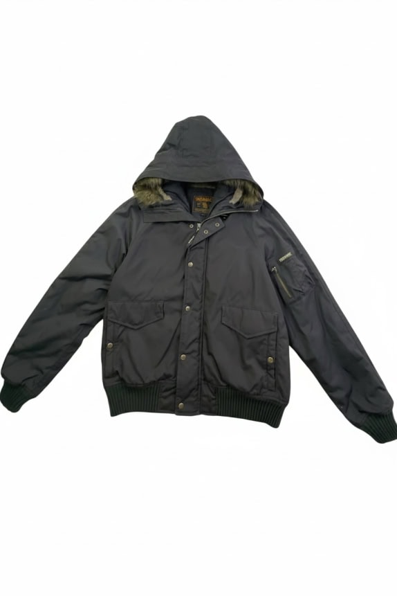WOOLRICH Parka Jacket Logo Μαύρο UNISEX L