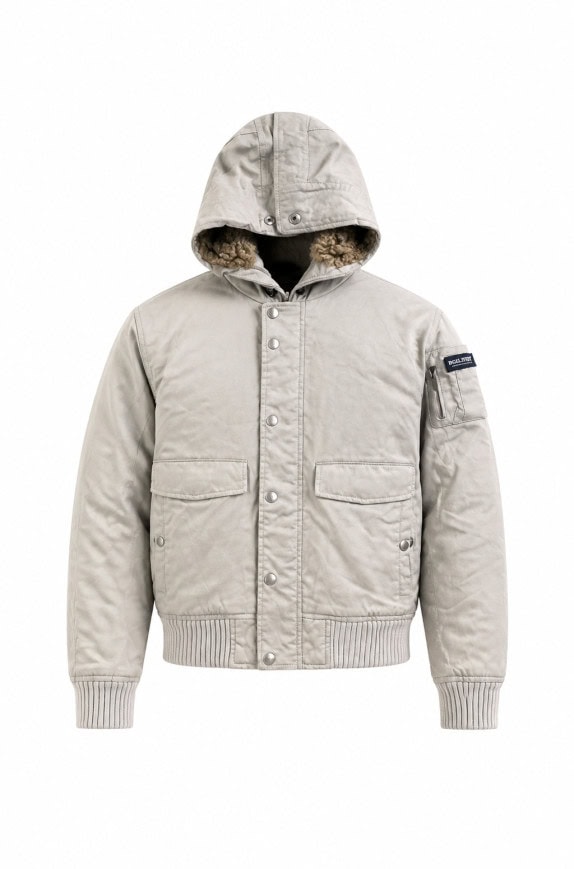 WOOLRICH PARKA WORKWEAR OFF WHITE MEN PRE OWNED S