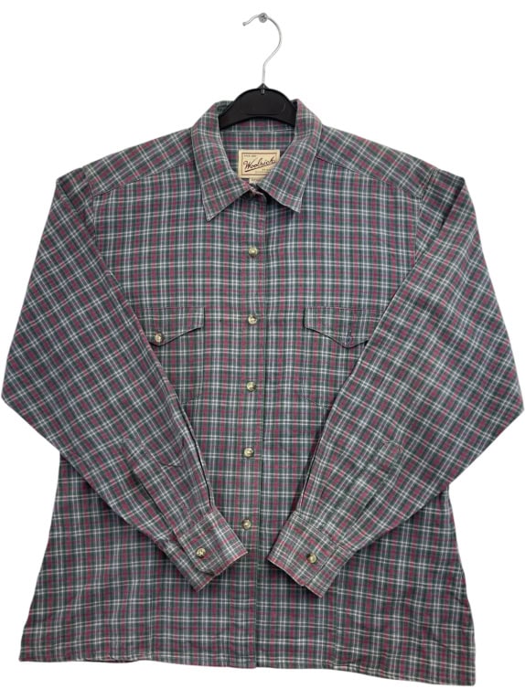 WOOLRICH SHIRT CLASSIC PLAID WOMEN PRE OWNED L