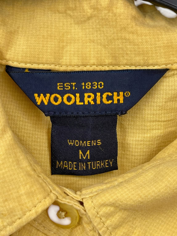 WOOLRICH camicia a maniche corte ocra da donna M usato