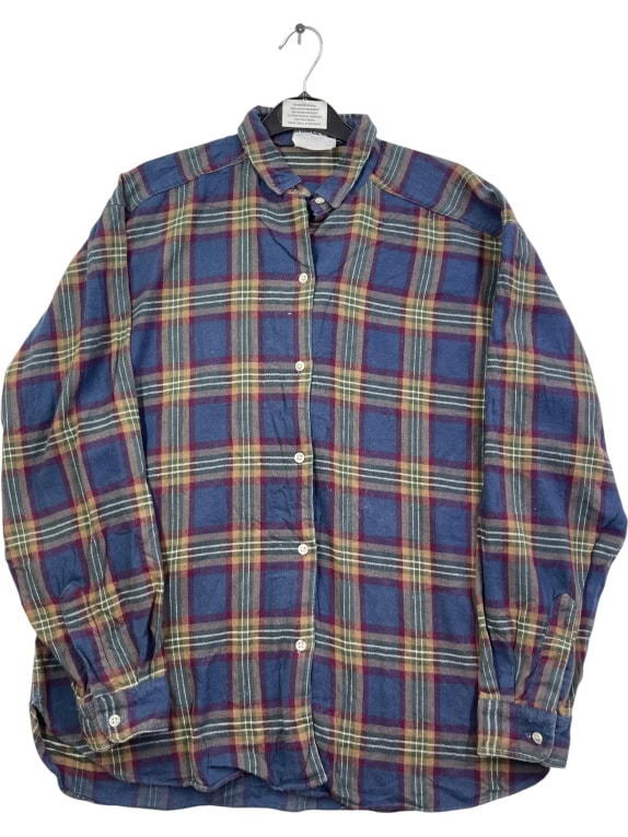 WOOLRICH ΠΟΥΚΑΜΙΣΟ VINTAGE ΚΑΡΟ ΜΠΛΕ/ΚΟΚΚΙΝΟ UNISEX L preowned