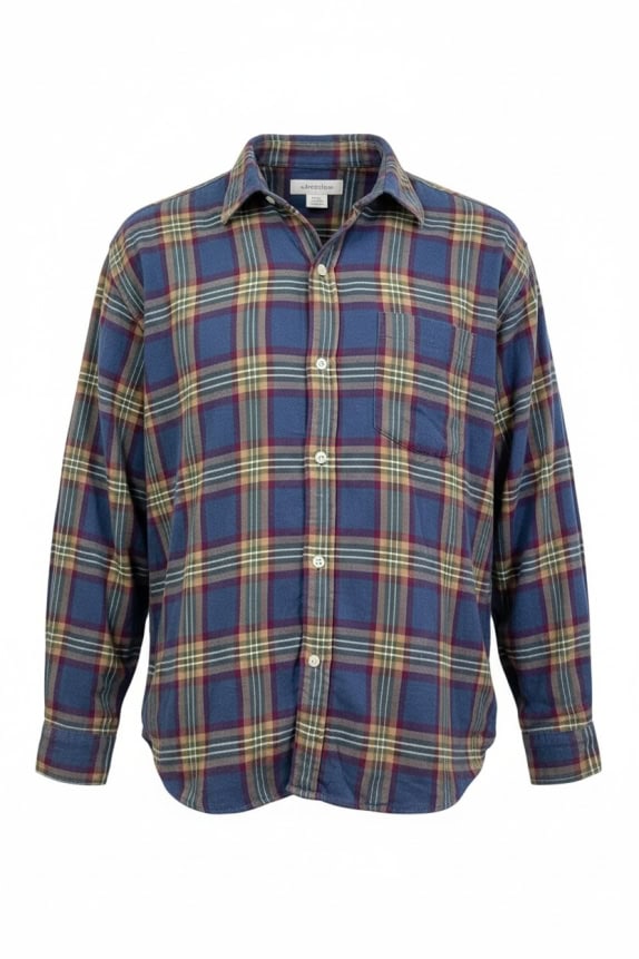 WOOLRICH CAMICIA VINTAGE A QUADRI BLU/ROSSO UNISEX L usata