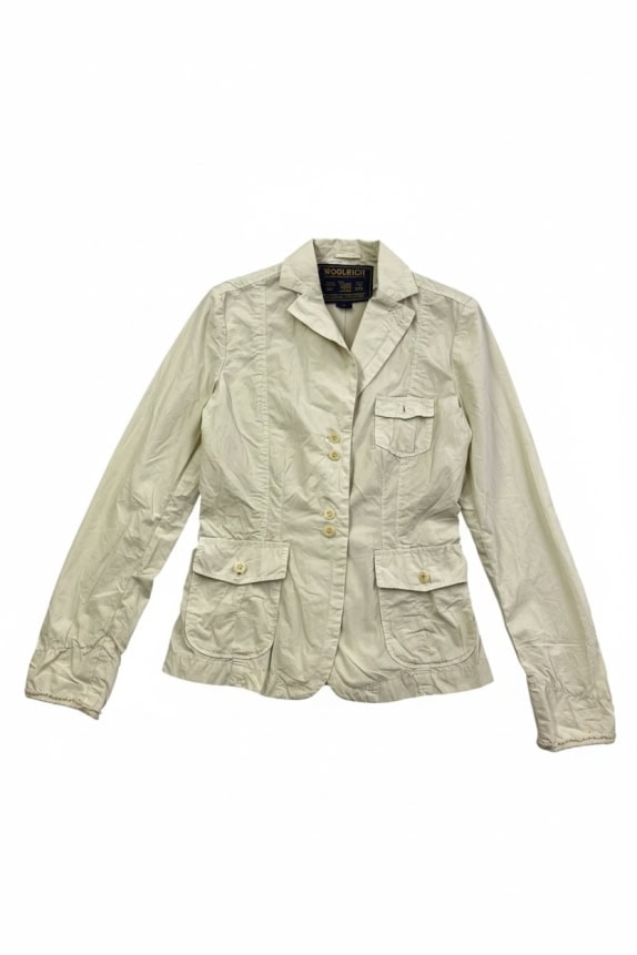 WOOLRICH LIGHTWEIGHT CASUAL BLAZER BEIGE-OFF WHITE WOMEN'S S