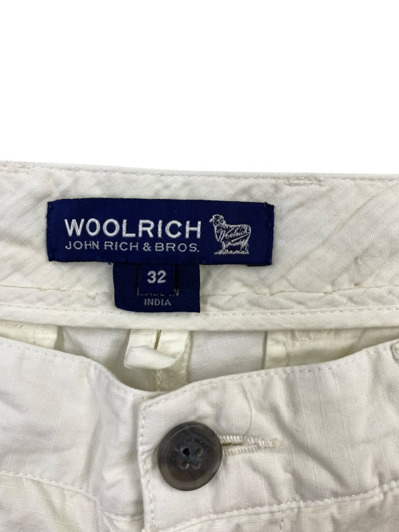 WOOLRICH ΒΕΡΜΟΥΔΑ CARGO CASUAL LOGO PATCH ΛΕΥΚΟ ΑΝΔΡΙΚΟ M